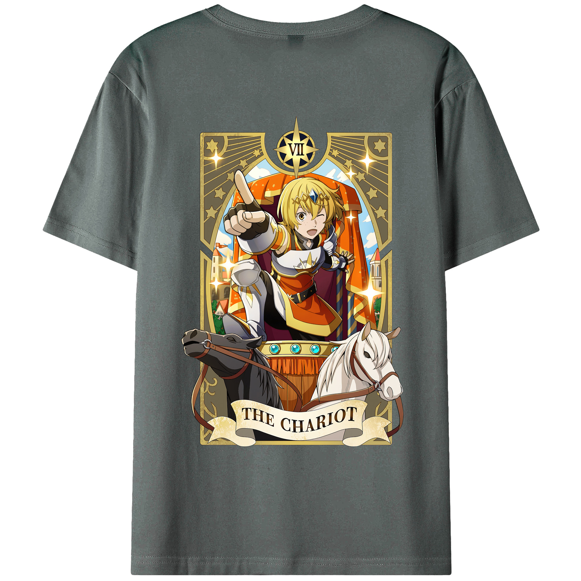 （画像用） 文豪ストレイドッグス Bungo Stray Dogs 綿100％ メンズ半袖Tシャツ（バックプリント） 通気性